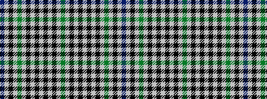 idealised woven sample of pattern BWKWGWKWKWKWKWG