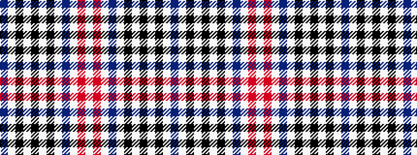 idealised woven sample of pattern BWKWKWKWBWRW