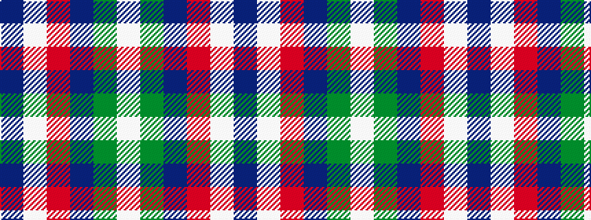 idealised woven sample of pattern BWRBGW