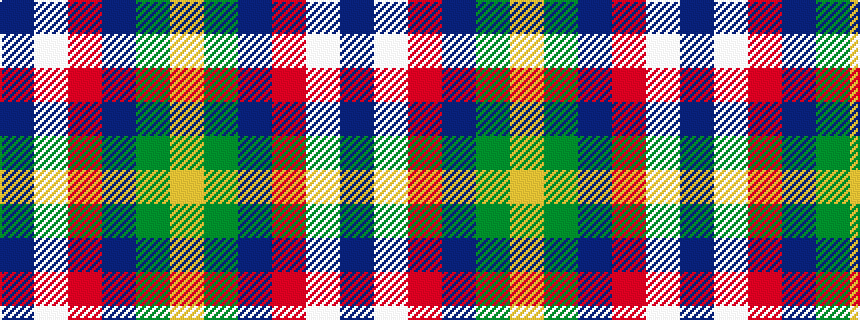 idealised woven sample of pattern BWRBGY