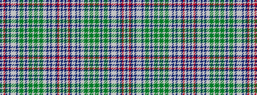idealised woven sample of pattern BWRBWBWWWBWGGWBWGGWGGWGGWWBWBWWBRWBW