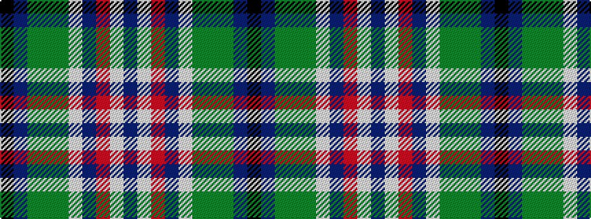 idealised woven sample of pattern BWRBWGGGBK