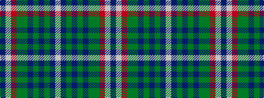 idealised woven sample of pattern BWRGGBGBGBW
