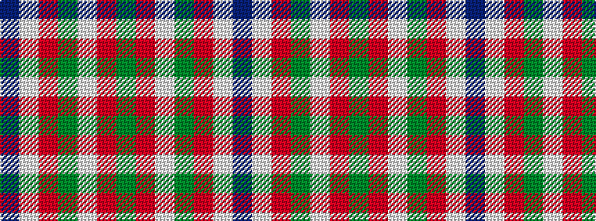 idealised woven sample of pattern BWRGWRG