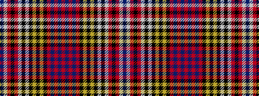 idealised woven sample of pattern BWRKRWKWKYKYKRBRBR