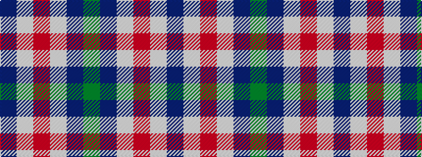idealised woven sample of pattern BWRWBG