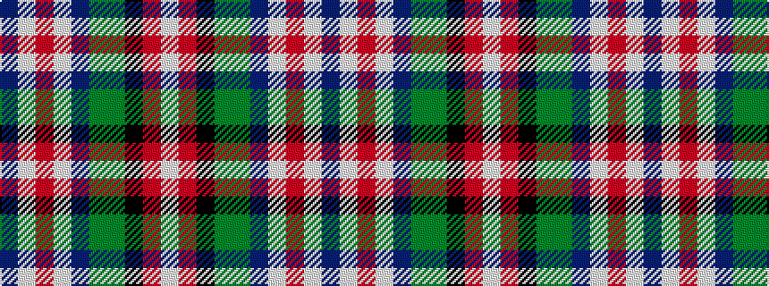 idealised woven sample of pattern BWRWBGGKRW
