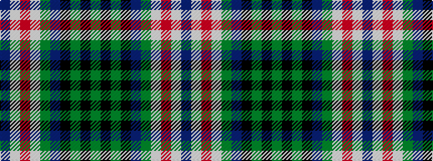 idealised woven sample of pattern BWRWGBKGKG