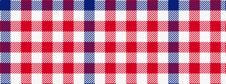 idealised woven sample of pattern BWRWR