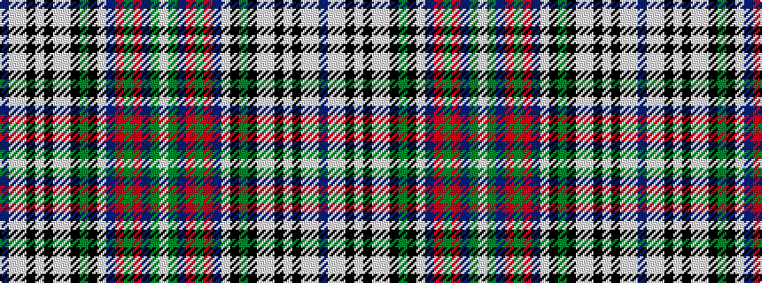 idealised woven sample of pattern BWWKWKWWKGKWBRGRBGW