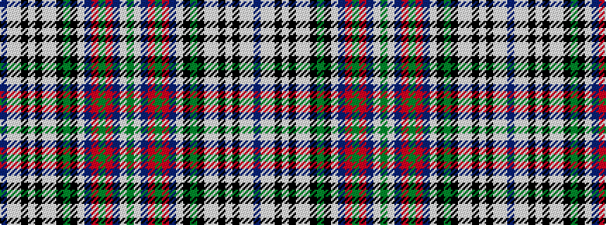 idealised woven sample of pattern BWWKWKWWKGKWBRGRBWG