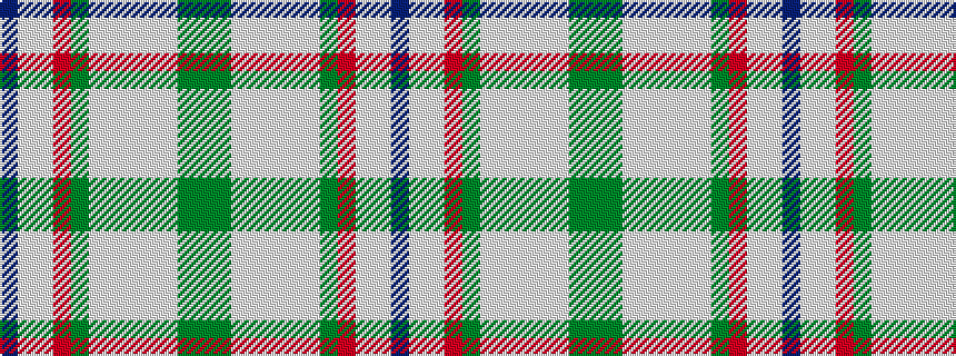 idealised woven sample of pattern BWWRGWWWWWGG