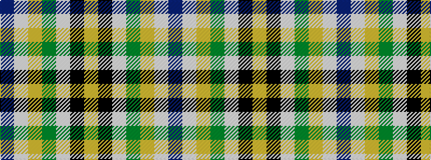 idealised woven sample of pattern BWYGWKY