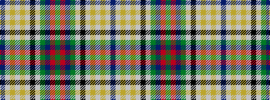 idealised woven sample of pattern BWYWYWKWGBRG