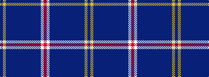 idealised woven sample of pattern BYBBBBBBBBBBBBWR