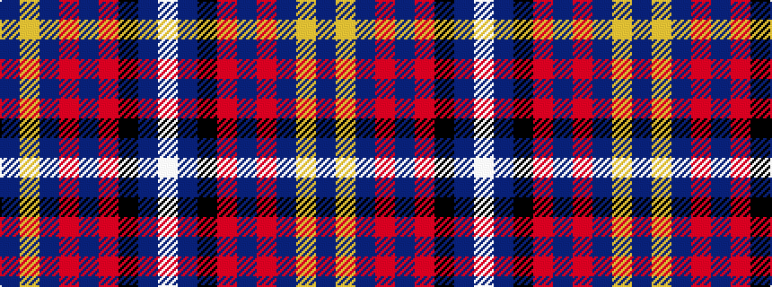 idealised woven sample of pattern BYBRBRKBW