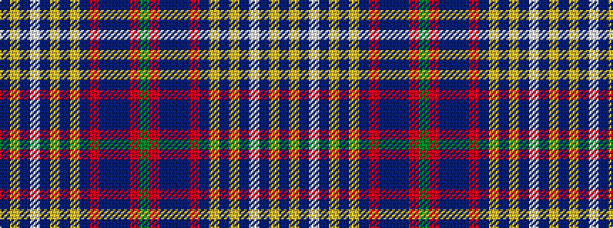 idealised woven sample of pattern BYBWBYBYBRBBBRG