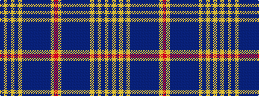 idealised woven sample of pattern BYBYBYBBBBBBBBYR