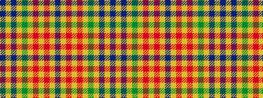 idealised woven sample of pattern BYBYGYRYRYB