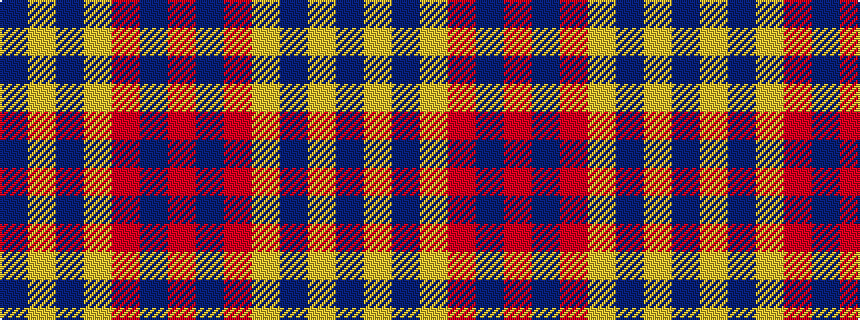 idealised woven sample of pattern BYBYRBR