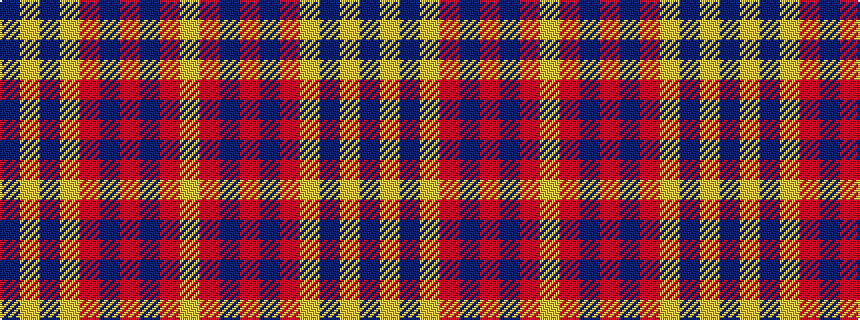 idealised woven sample of pattern BYBYRBRBRY