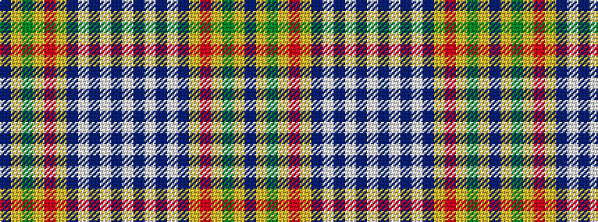idealised woven sample of pattern BYGYRYBWBWBW