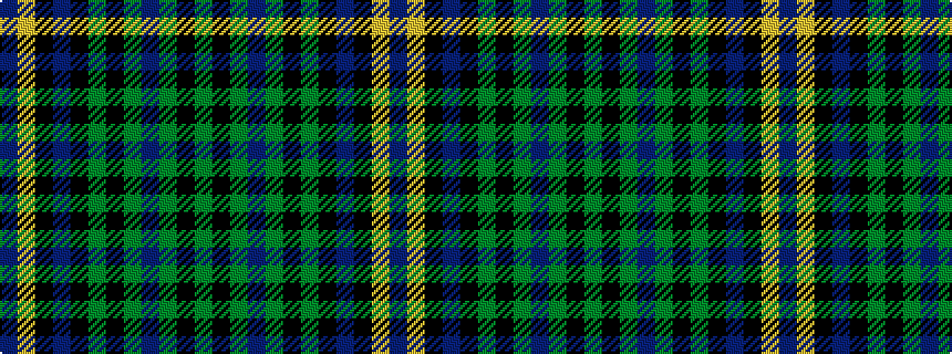 idealised woven sample of pattern BYKBKGKGBGKG