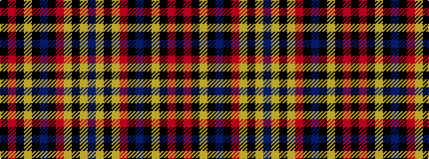 idealised woven sample of pattern BYKYRKBKYKRK