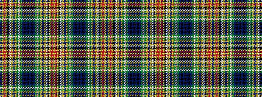 idealised woven sample of pattern BYRYKWYBYGWGBKBKBKBGWGYBYWKYRY