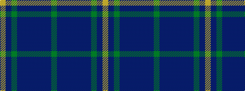idealised woven sample of pattern GBBBBBBGBY