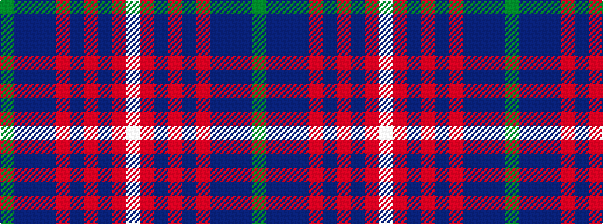idealised woven sample of pattern GBBBRBRBRW