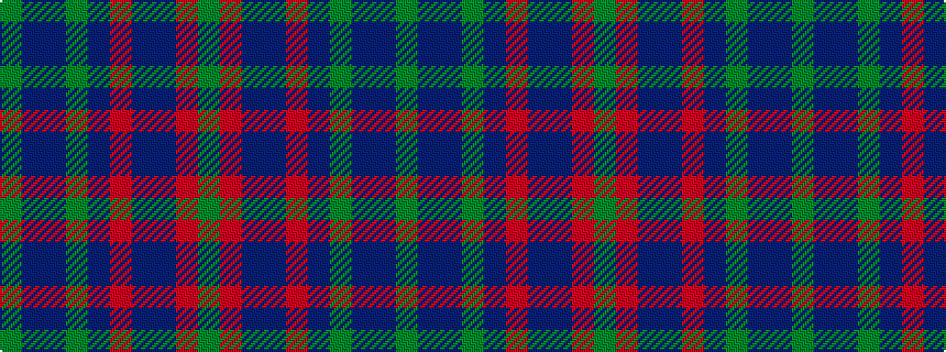 idealised woven sample of pattern GBBGBRBBRG