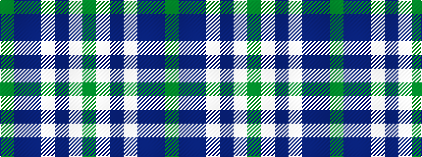 idealised woven sample of pattern GBBWBWG