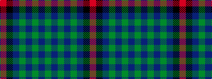 idealised woven sample of pattern GBGBGBKR