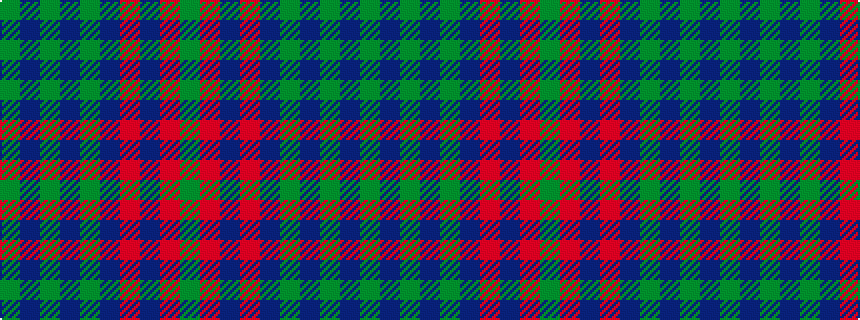 idealised woven sample of pattern GBGBGBRBRG