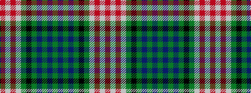 idealised woven sample of pattern GBGBGKGWRWR