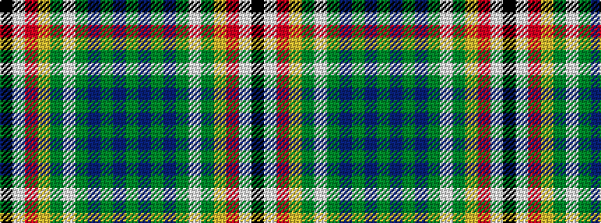 idealised woven sample of pattern GBGBGWGYRWK