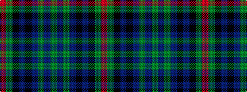 idealised woven sample of pattern GBGBKBKGR
