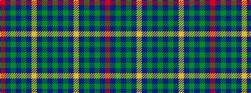 idealised woven sample of pattern GBGBYBGBGBR