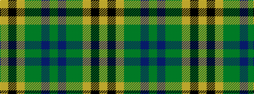 idealised woven sample of pattern GBGGYKY