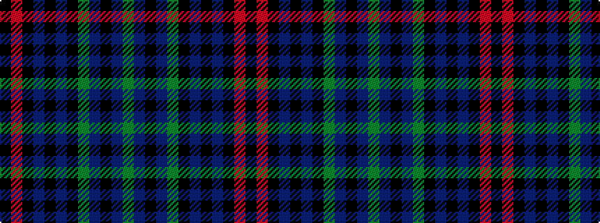 idealised woven sample of pattern GBKBGKBKBKRK