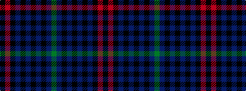 idealised woven sample of pattern GBKBKBKBKRK