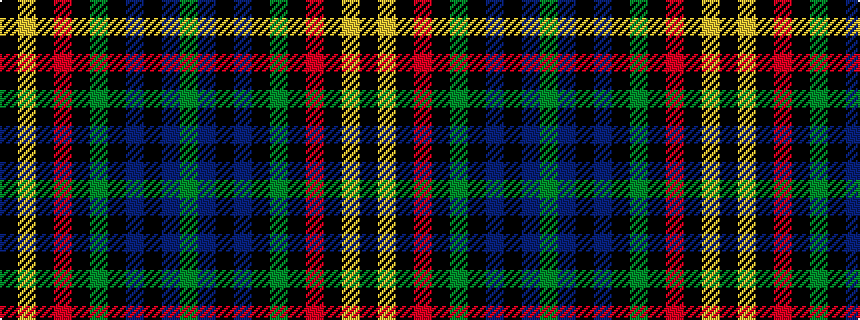 idealised woven sample of pattern GBKBKGKRKYK
