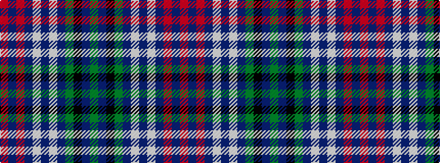 idealised woven sample of pattern GBKGBWBWBRBR