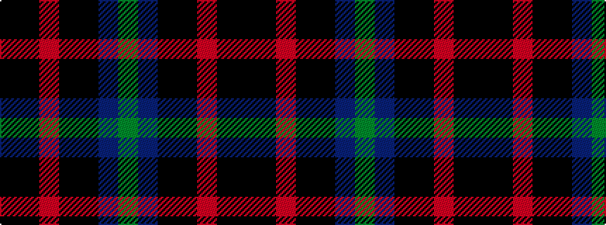 idealised woven sample of pattern GBKKRKK