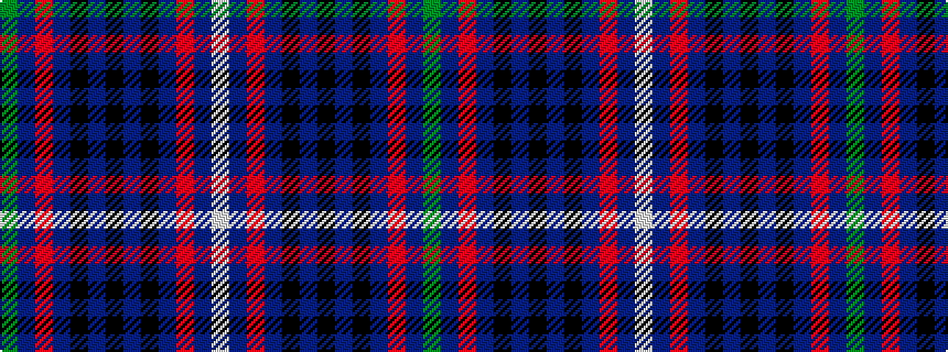 idealised woven sample of pattern GBRBKBKBKBRBW