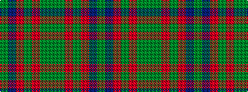 idealised woven sample of pattern GBRGRGG