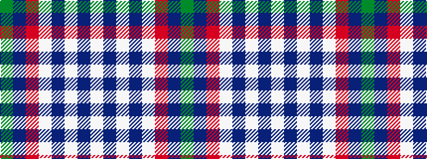 idealised woven sample of pattern GBRWBWBW