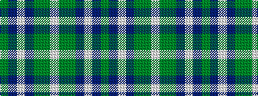 idealised woven sample of pattern GBWBGGW