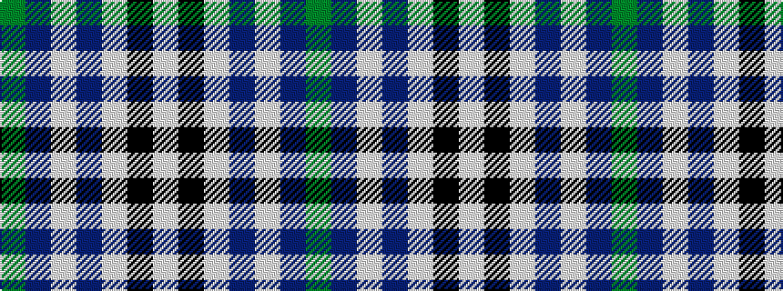 idealised woven sample of pattern GBWBWKW